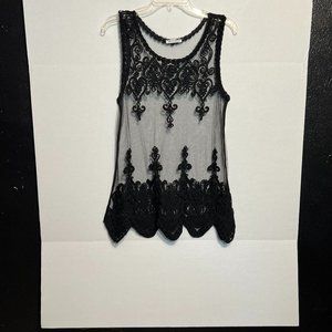 3 for $20. Pristine Black lace top tunic size M